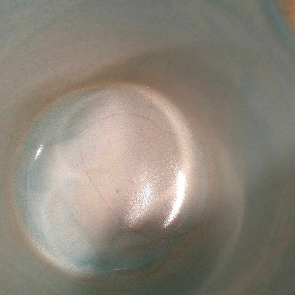 4 leaf mugs hand painted Italy Neiman Marcus aqua green coastal extra large - Picture 8 of 9